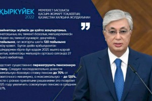 
                    Предстоит существенно перезагрузить пенсионную систему – Касым-Жомарт Токаев
                
