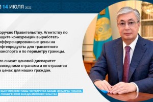 
                    Президент поручил выработать дифференцированные цены на нефтепродукты для транзитного транспорта и по периметру границ
                