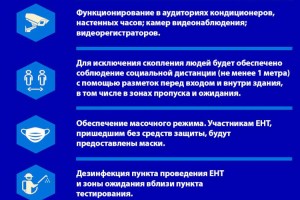 
                    О мерах эпидбезопасности при проведении ЕНТ в Алматы
                