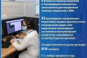 В Алматы одним из важнейших решений в борьбе с КВИ стало создание Телемедицинского центра