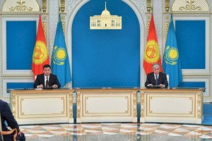 Совместный брифинг для представителей СМИ провели Президенты Казахстана и Кыргызстана