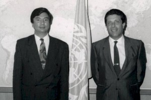 
                    Опубликованы архивные фото Касым-Жомарта Токаева с Федерико Майором
                