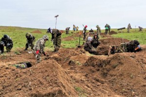 В Волгоградской области обнаружено захоронение бойца из Казахстана