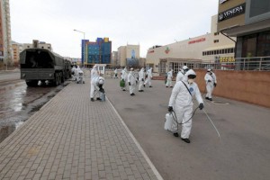 
                    Дезинфекция подъездов в Алматы проводится трижды в неделю
                