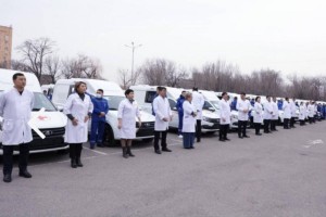 Медучреждениям Жамбылской области передали 40 новых автомобилей