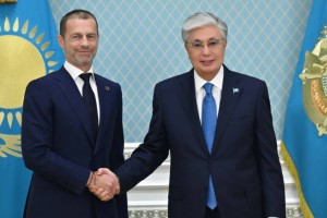 Токаев наградил президента УЕФА орденом «Достык»