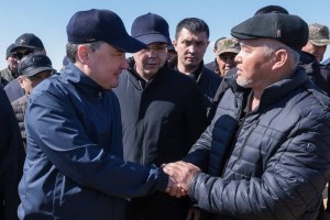 Олжас Бектенов проверил паводковую ситуацию в Кульсары