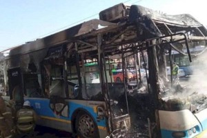 В Алматы произошло возгорание троллейбуса: пострадавших нет