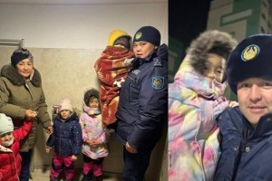 Бабушке с четырьмя внуками во время землетрясения в Алматы помогла полиция
