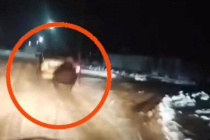 
                    Авто с прицепленными санями, в которых находились дети, колесило по городу Каратау
                