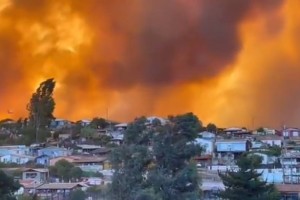
                    Крупные лесные пожары охватили Чили
                