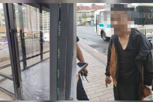 Разбил остановку: в Астане привлекли к ответственности агрессивного нарушителя
