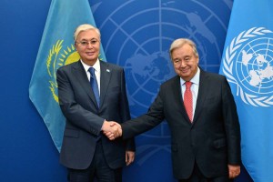 
                    Президент Казахстана провел переговоры с Генсеком ООН
                