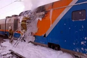 В поезде, следовавшем по маршруту Петропавловск – Алматы, загорелся вагон