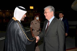 
                    Президент Касым-Жомарт Токаев по личному приглашению Эмира Катара прибыл в Доху
                
