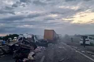 
                    Массовое ДТП и пожар произошли на трассе в Жамбылской области
                