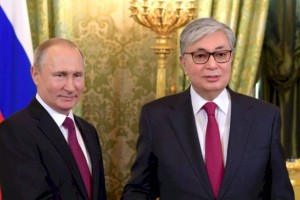 
                    Касым-Жомарт Токаев поздравил Владимира Путина с днем рождения
                