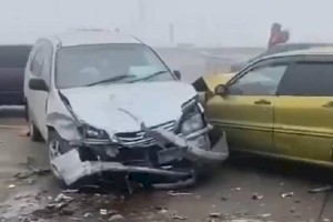 На трассе в Алматинской области произошло массовое ДТП