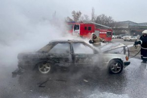 Автомобиль загорелся в Алматы