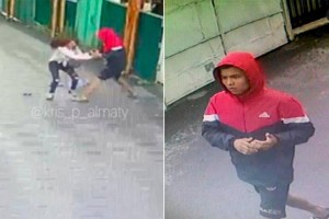 
                    Ограбление девушки попало на видео в Алматы
                