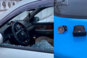 
                    Вор, пытавшийся украсть видеорегистратор, попал на видео
                