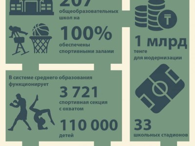
                    В Алматы все школы обеспечены спортивными залами
                