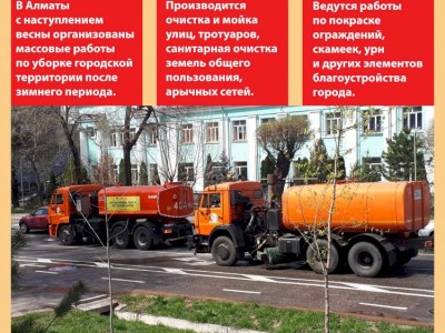 
                    Массовые работы по уборке территории города после зимнего периода
                