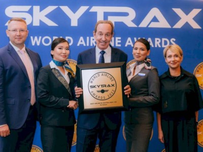 
                    Air Astana в 10-й раз получила награду Skytrax как лучшая авиакомпания в своем регионе
                