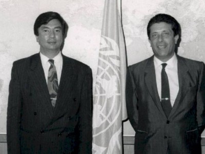 
                    Опубликованы архивные фото Касым-Жомарта Токаева с Федерико Майором
                