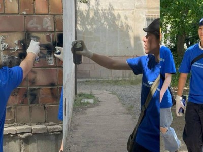 
                    В Павлодаре волонтеры помогают полицейским закрашивать наркограффити
                