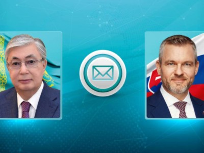 
                    Токаев поздравил президента Словакии 
                