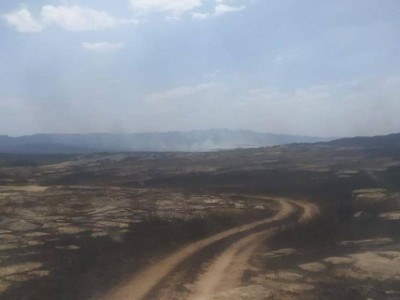 
                    Пожар в Шетском районе Карагандинской области: открытых очагов горения нет
                