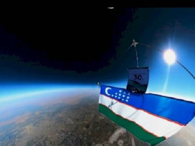 
                    Флаг Узбекистана запустили в стратосферу
                