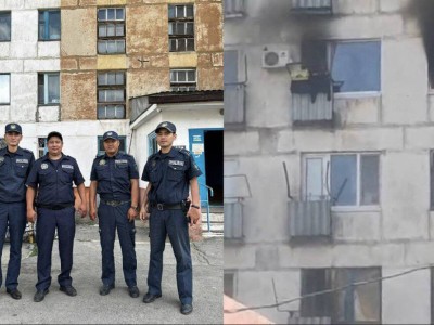 
                    Детей из пожара в многоэтажке спасли полицейские в Лисаковске
                