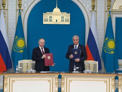 
                    Токаев и Путин выступили с совместным заявлением
                