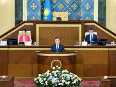 
                    Премьер-Министр РК выступил с отчетом о работе Правительства на совместном заседании палат Парламента
                