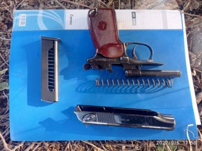 
                    Найден очередной тайник с оружием, похищенным во время январских событий
                