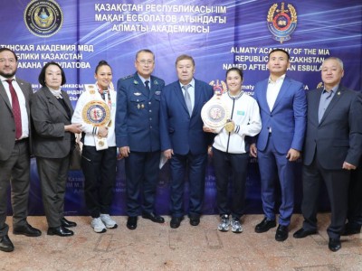 
                    Известные алматинские спортсмены встретились с будущими полицейскими
                