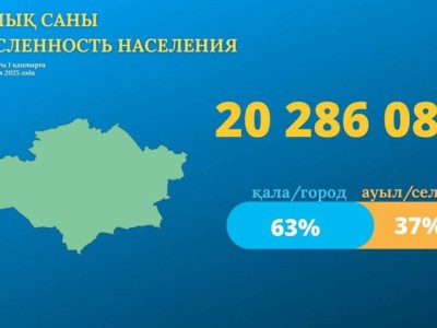 
                    Население Казахстана на 1 января 2025 года превысило 20 миллионов человек
                