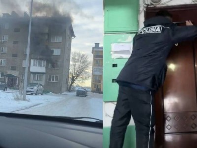 
                    Полицейский спас из горящего дома жителей Сарани
                