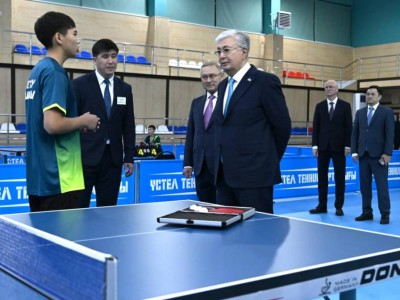 
                    Глава государства посетил Центр настольного тенниса в Талдыкоргане
                