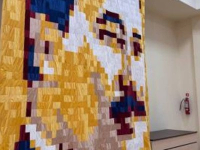 
                    Портрет Сакена Сейфуллина создали школьники в Астане 
                