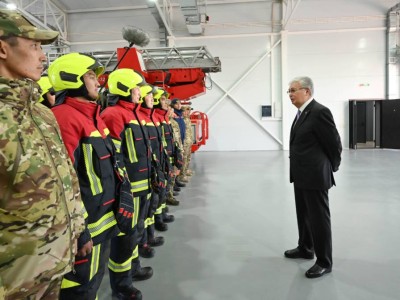 
                    Глава государства посетил новую пожарную часть № 23
                