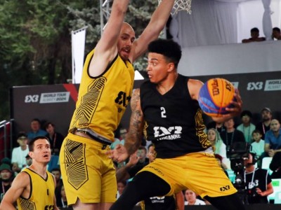 
                    В Алматы прошли завершающие матчи этапа турнира FIBA 3x3 World Tour
                
