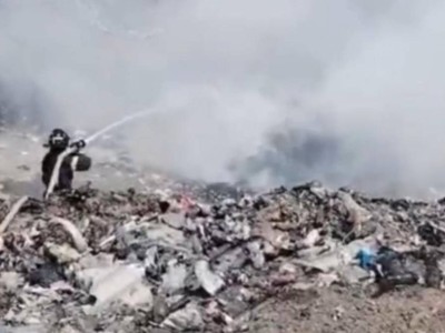 
                    Мусорный полигон загорелся в Карагандинской области
                