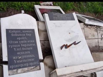 
                    Неизвестные разгромили плиты в сквере памяти павших в ВОВ в Макинске
                