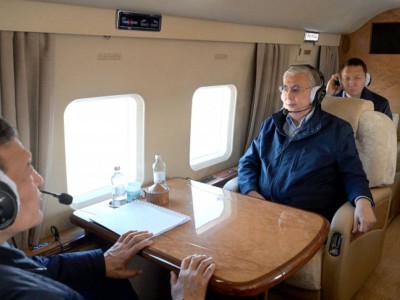 
                    Токаев совершил облет подтопленных территорий СКО
                