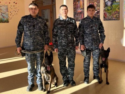 
                    Кинологи и их четвероногие помощники посетили астанинских школьников
                