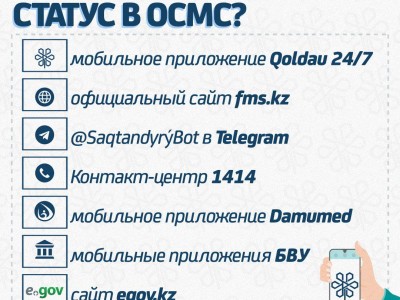 
                    Как получить статус застрахованности в ОСМС самостоятельным плательщикам
                