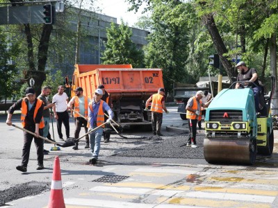 
                    В Алматы строят дороги по новой технологии
                